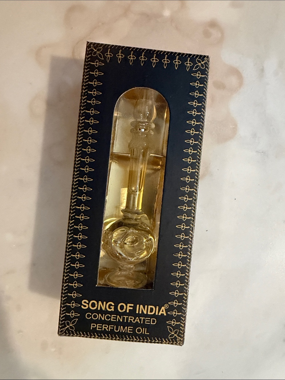 Song of India Egyptian Musk Concentrated Perfume Oil - Gold & Black Packaging